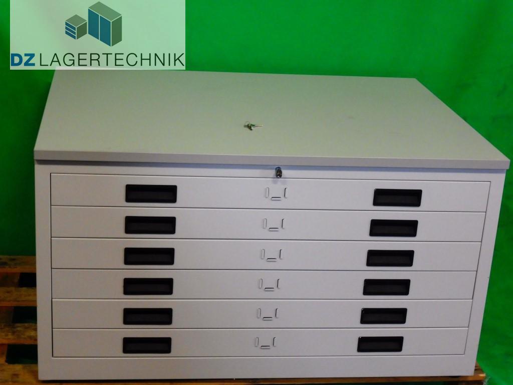 Schubladenschrank mit 6 Schubladen lichtgrau