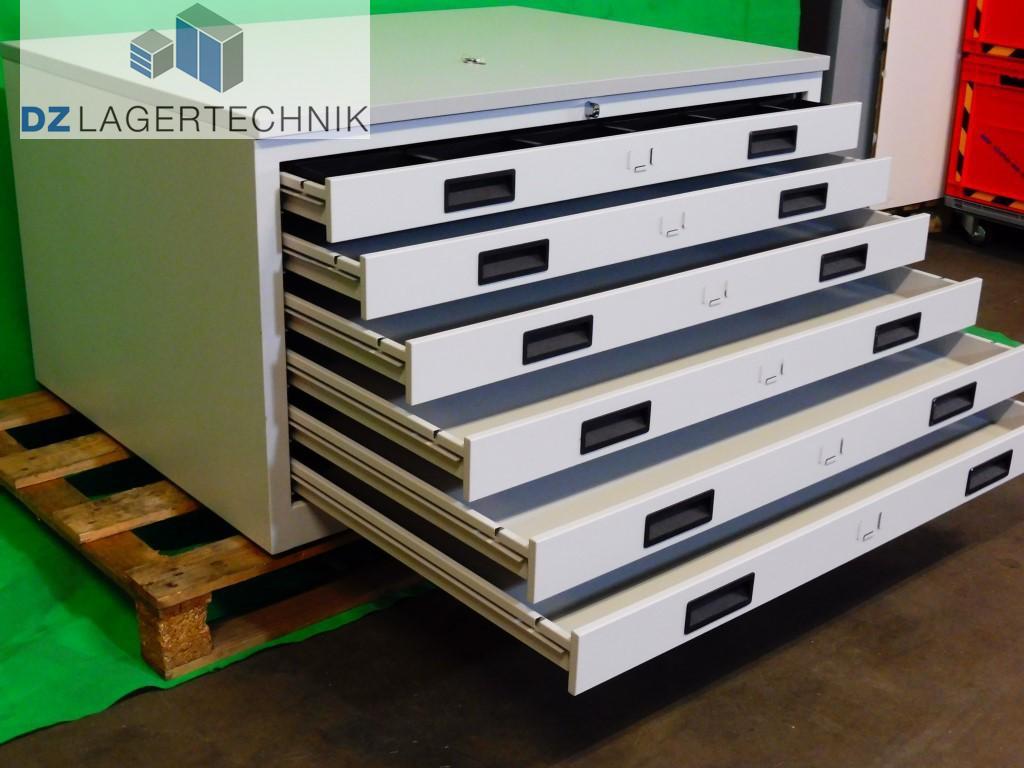 Schubladenschrank mit 6 Schubladen lichtgrau – Bild 4