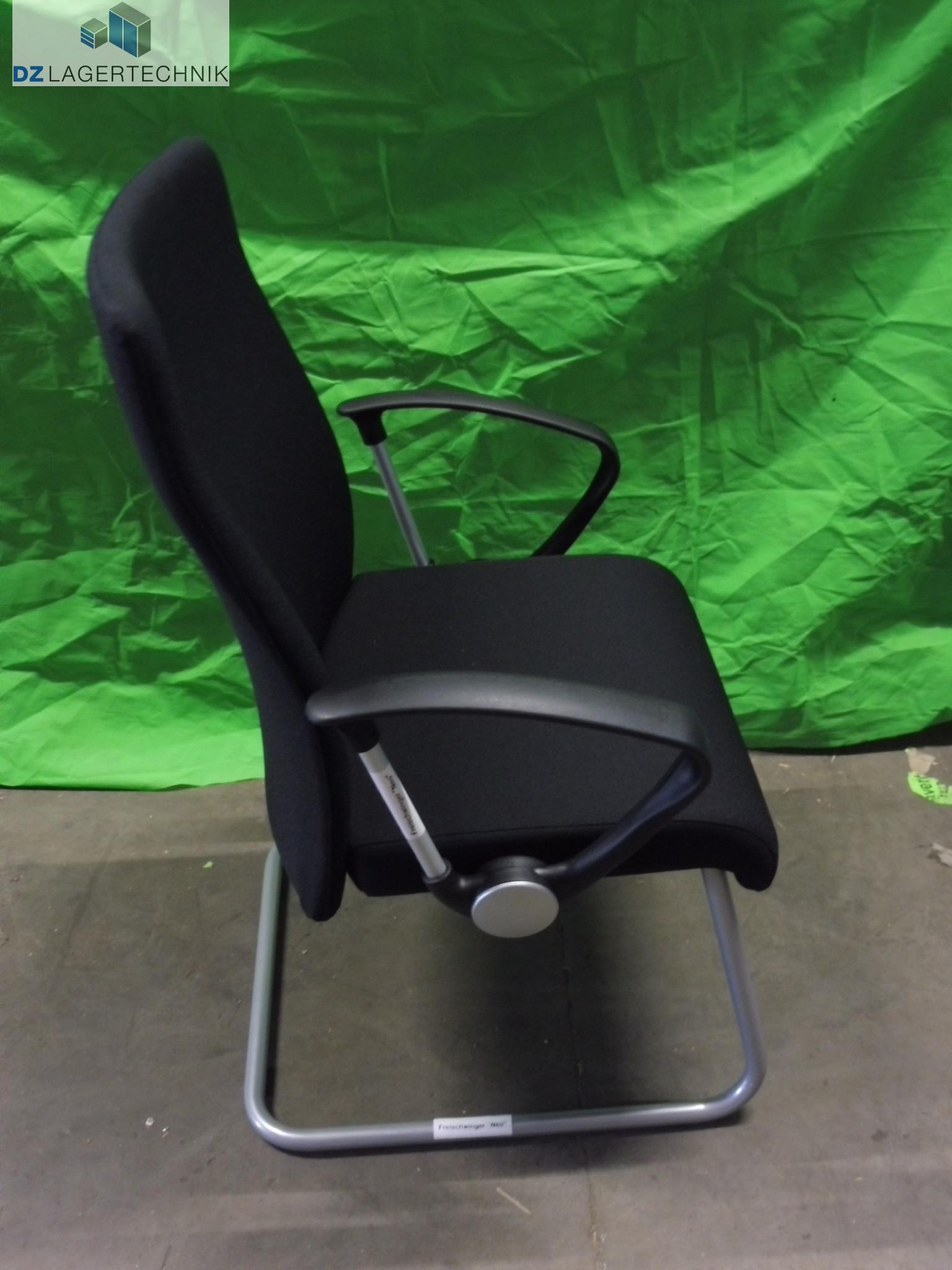 Freischwinger Neo mit Armlehnen schwarz – Bild 2