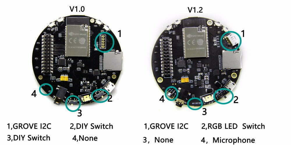 TTGO TAudio T9 V1.2 ESP32 Audio Modul rund – Bild 3