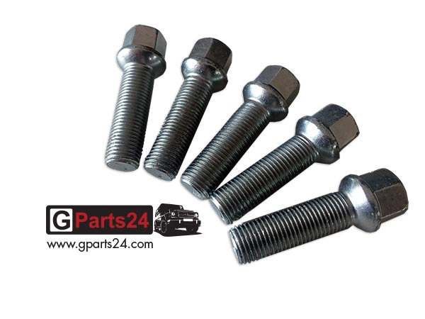 G-Klasse Radschrauben Silber 5 Stück für Ersatzradhalter w463 und w461