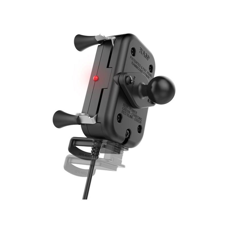 RAM MOUNTS TOUGH-CHARGE X-GRIP HALTEKLAMMER FÜR SMARTPHONES MIT LADEFUNKTION – B-KUGEL (1 ZOLL) – Bild 3