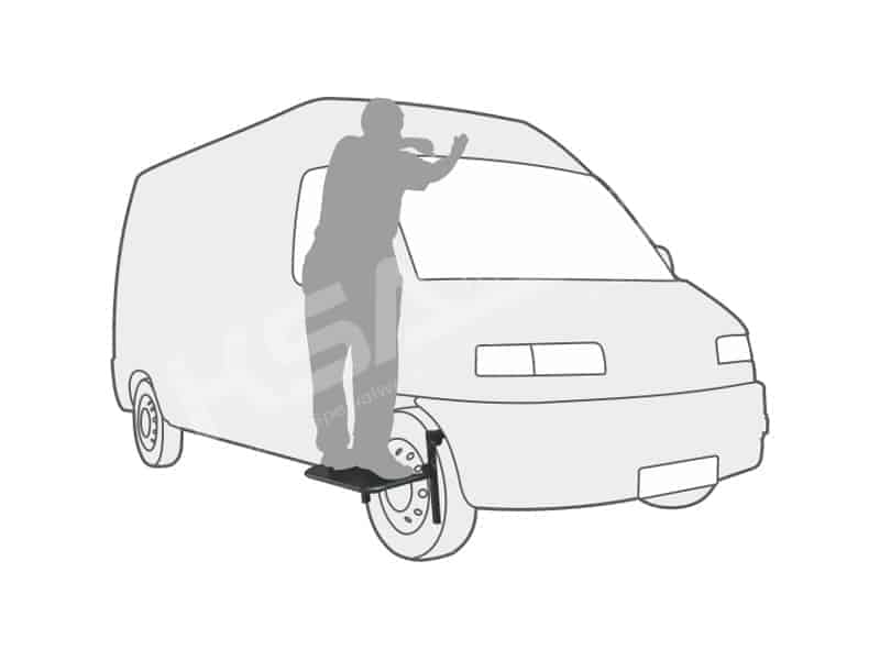 Radtrittleiter mit 225 kg Traglast – Bild 2